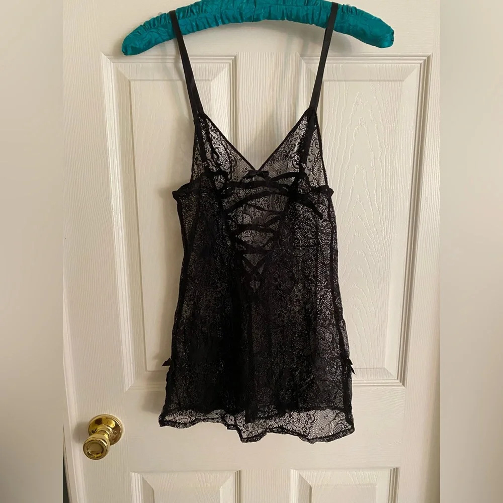 Victoria’s secret lace babydoll nightie size small lace up back NWOT - Picture 3 of 8